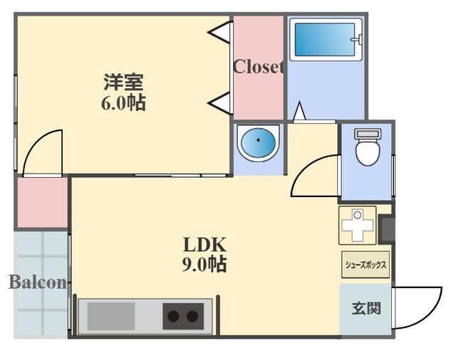 コーポ豊 202の間取り 1