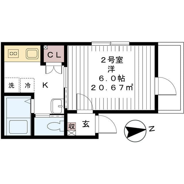 ＡＪ新小岩 202の間取り 1
