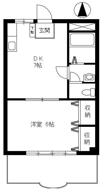 プライムハイツ 203の間取り 1