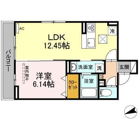 セレスティア東四つ木Ⅱ 1階の間取り 1