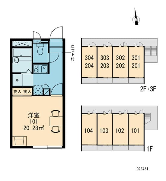 レオパレスＲｅｖｅＭａｉｓｏｎ 101の間取り 1