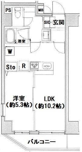プレール・ドゥーク浅草Ⅳ 3階の間取り 1