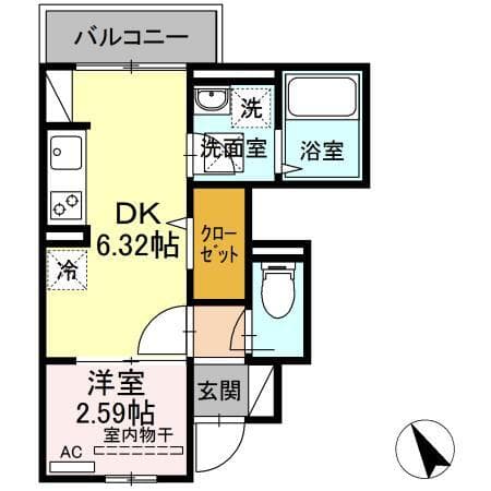 エクセリア高砂 1階の間取り 1