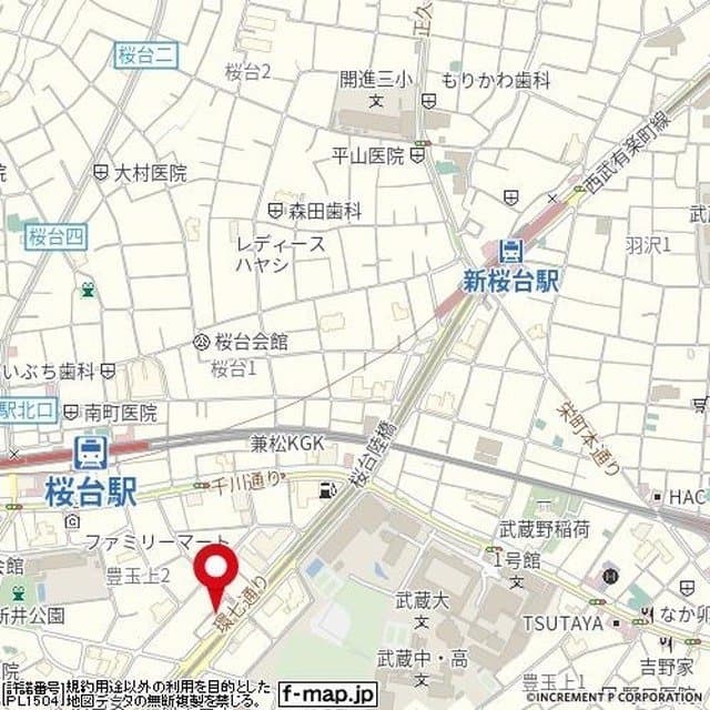 桜台駅 徒歩4分 マンション 5階の地図 1