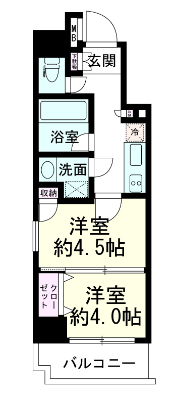 日神デュオステージ常盤台銀座 8階の間取り 1