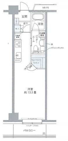 プライムアーバン豊洲 5階の間取り 1