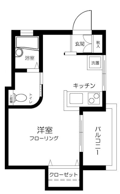 駒込駅 徒歩10分 マンション 2階の間取り 1