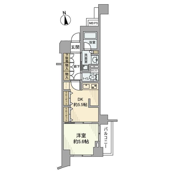 イクシア西新井 5階の間取り 1