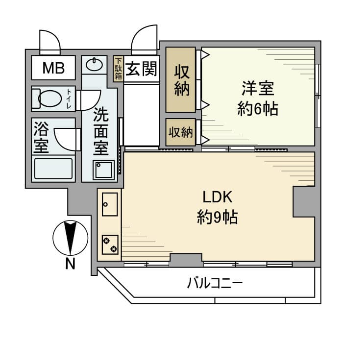 シャンボール新中野 2階の間取り 1