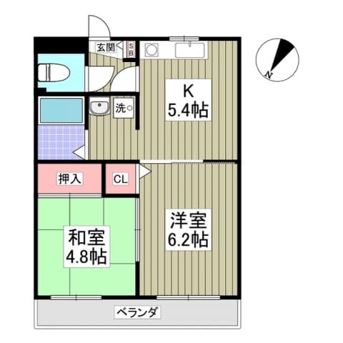 エーデルハイム 2階の間取り 1