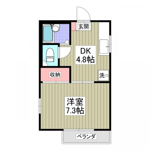 Court Hills 2階の間取り 1