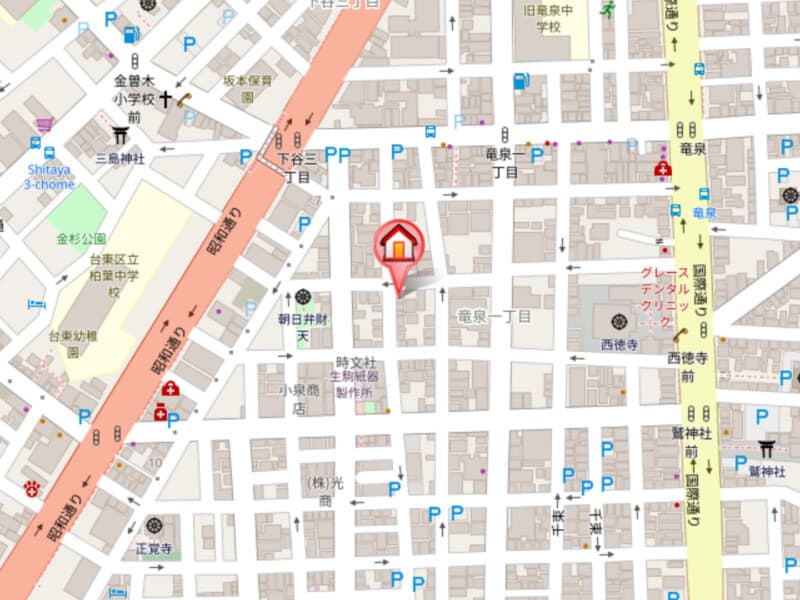 ルネサンスコート上野入谷 6階の地図 1