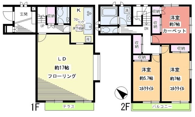 松の翠田園調布　Ａ棟 1階の間取り 1