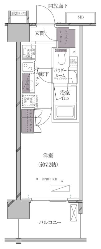 Ａ－ｓｔａｎｄａｒｄ芝浦 2階の間取り 1