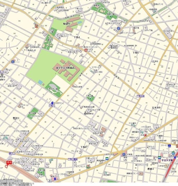 学芸大学駅 徒歩13分 マンション 5階の地図 1