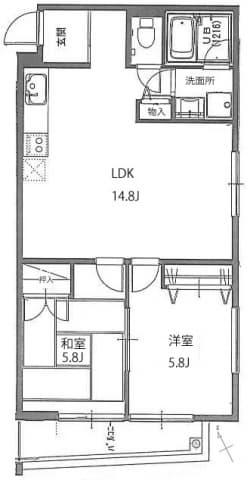 オクドテラス 4階の間取り 1