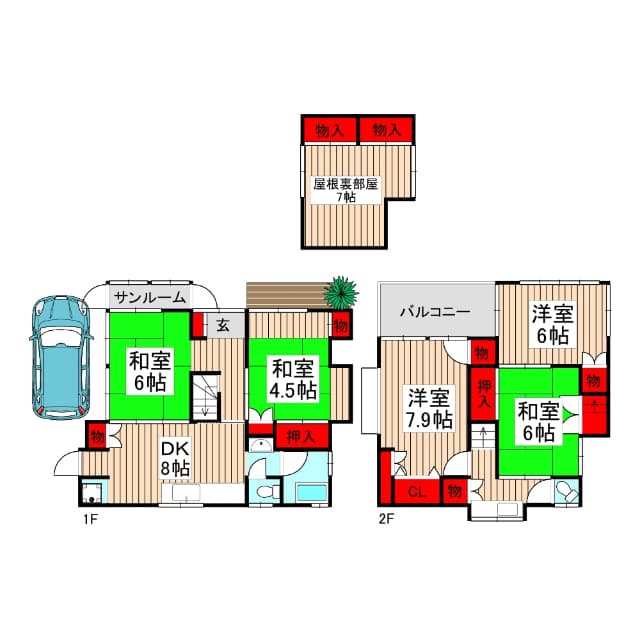 赤塚２丁目戸建 1階の間取り 1