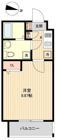 アーバハイツ扇大橋 4階の間取り 1