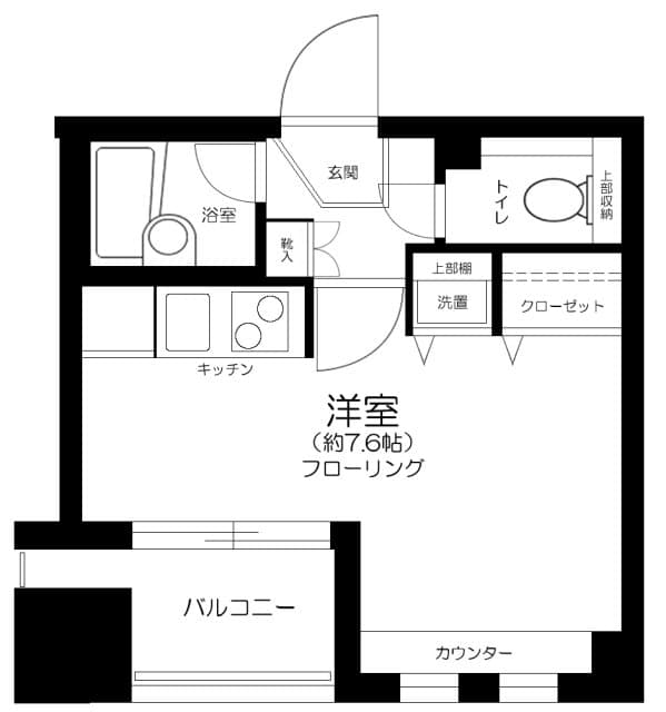 広尾駅 徒歩1分 マンション 12階の間取り 1