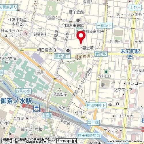 御茶ノ水駅 徒歩7分 マンション 4階の地図 1