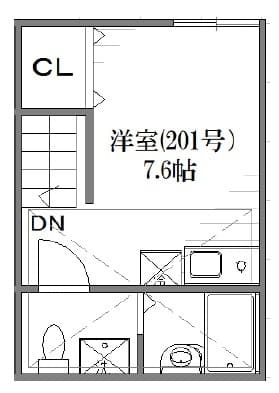 ダンズM中野 2階の間取り 1