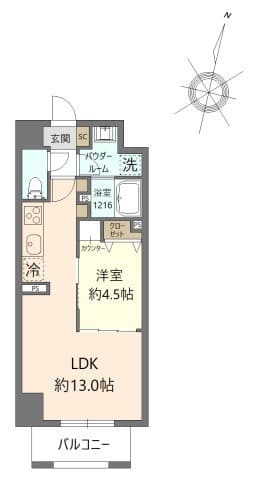 PARK SIDE VILLA 5階の間取り 1