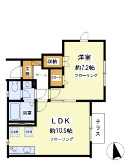 コート瀬田 1階の間取り 1