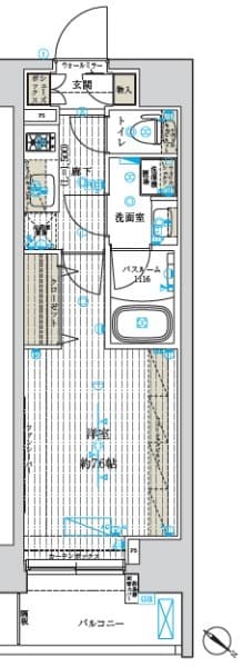 フュージョナル浅草FOREST 8階の間取り 1