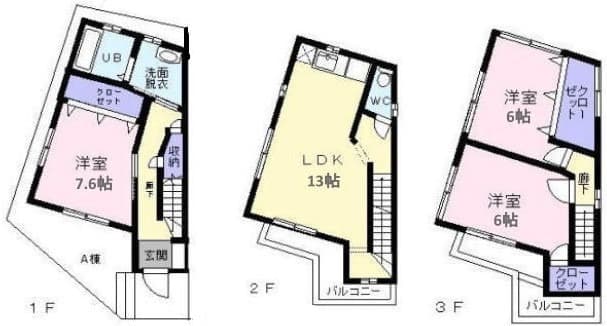 アバンテ西落合 3階の間取り 1