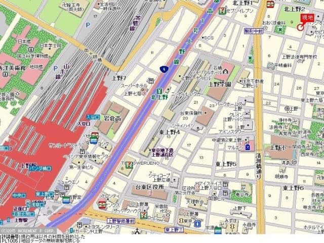 ダイアパレス上野第Ⅱ 8階の地図 1