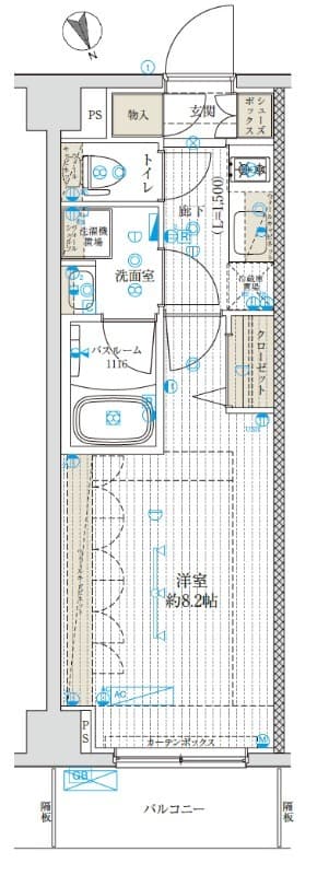 ブライズ神楽坂DUE 5階の間取り 1