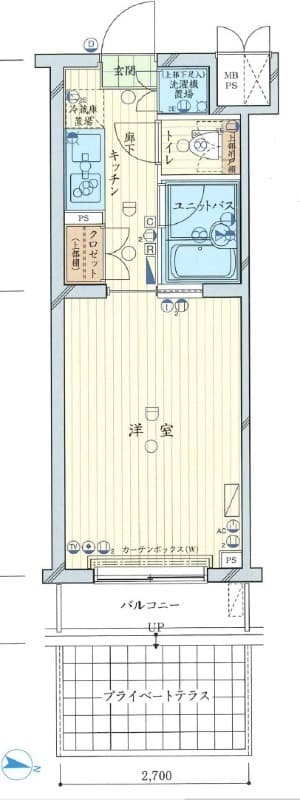 ルーブル笹塚弐番館 1階の間取り 1