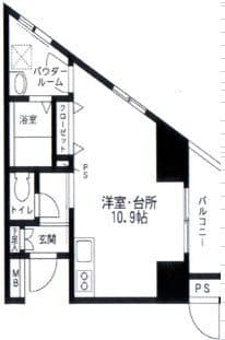 スカイプラザⅡ 5階の間取り 1