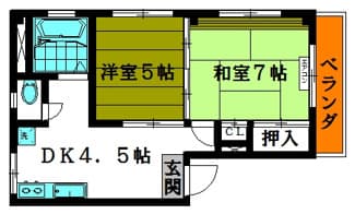 小野ビル 2階の間取り 1