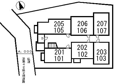 パークシティ経堂 1階の地図 1