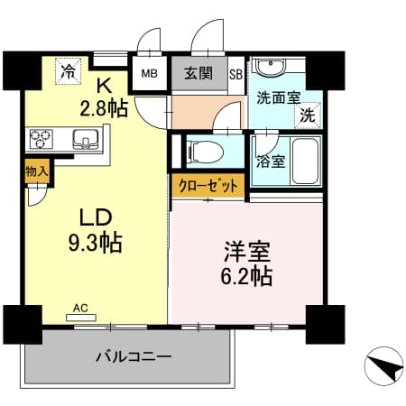 ハイムローゼⅦ 3階の間取り 1