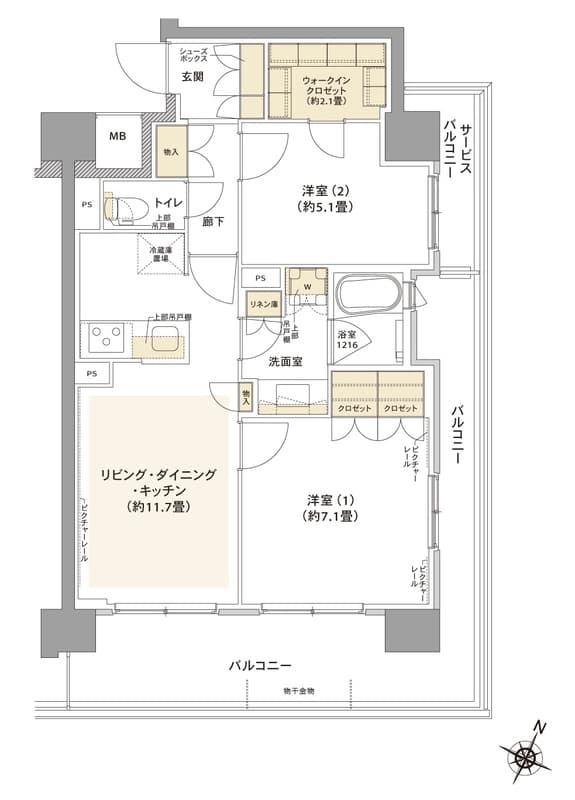 コムレジ赤羽　賃貸棟 1階の間取り 1