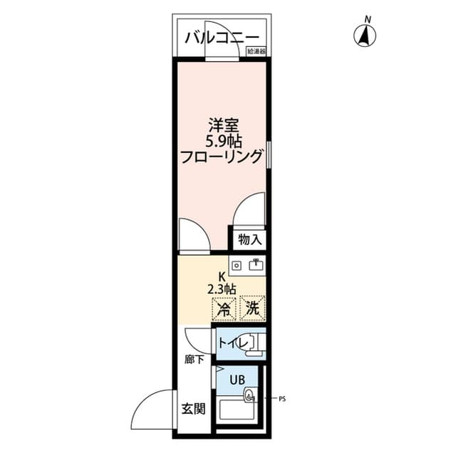 アムール南千住 3階の間取り 1