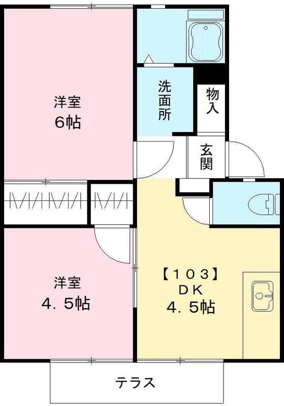 ヴェルディハイツ 1階の間取り 1