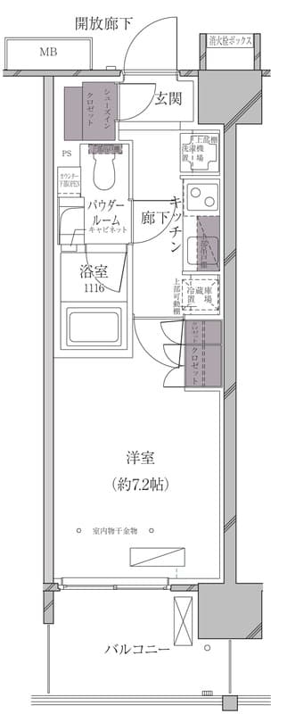 Ａ－ｓｔａｎｄａｒｄ芝浦 2階の間取り 1