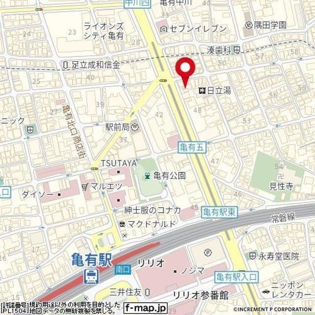 亀有駅 徒歩4分 マンション 11階の地図 1