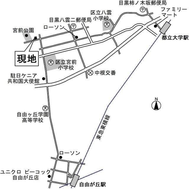 メゾンドフォーレスト 1階の地図 2