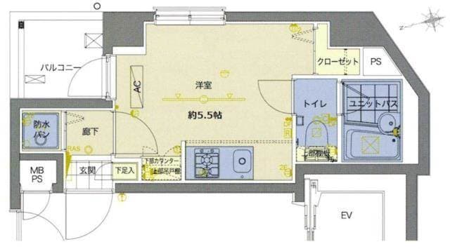 ブライズ品川南 4階の間取り 1