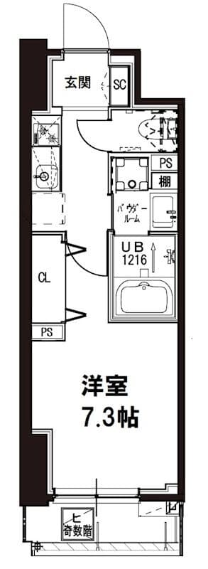 メゾンドアーク南大井 4階の間取り 1