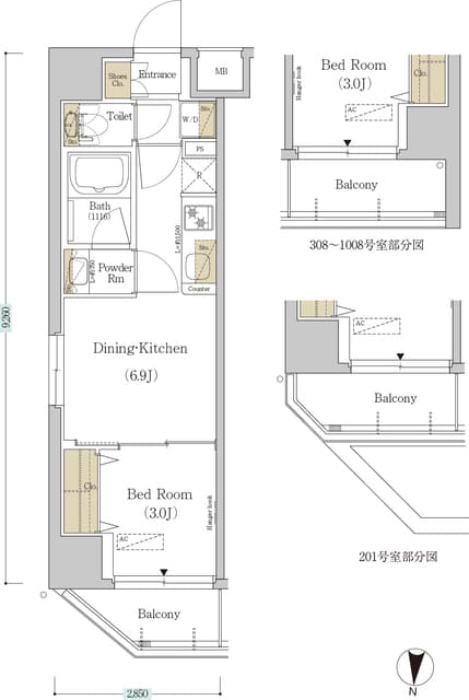 アーバネックス森下IV 5階の間取り 1