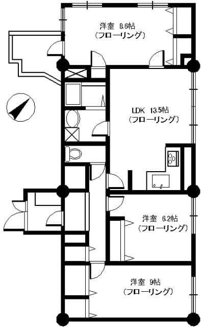 プレジデント目黒ハイツ 12階の間取り 1