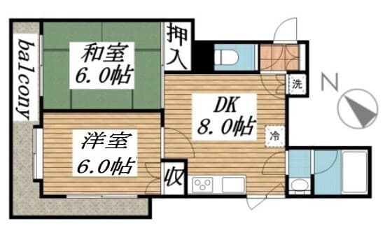 ＳＫ・マンション 2階の間取り 1