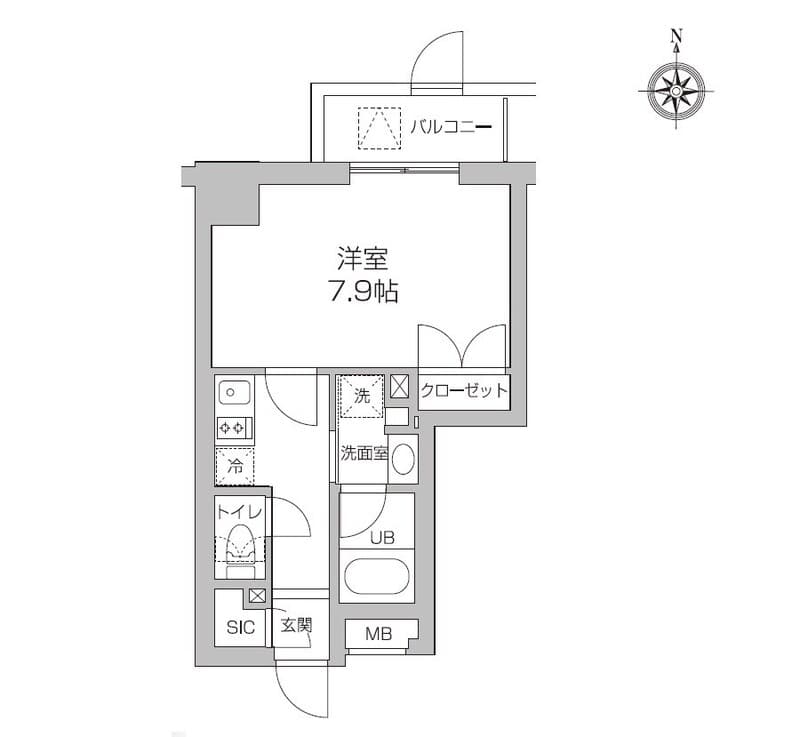 レジディア高円寺 2階の間取り 1