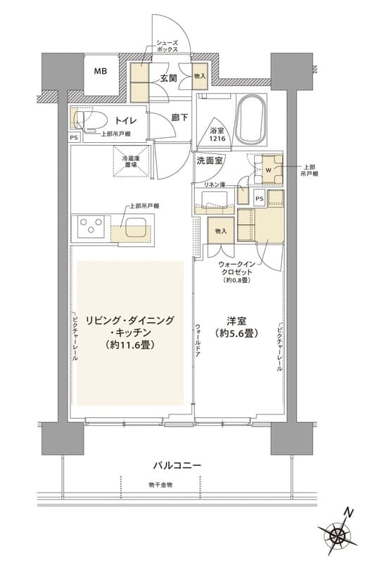 コムレジ赤羽　賃貸棟 8階の間取り 1