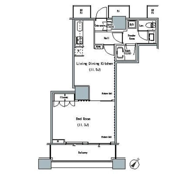 ＴＨＥ　ＴＯＫＹＯ　ＴＯＷＥＲＳ　ＭＩＤＴＯＷＥＲ 21階の間取り 1